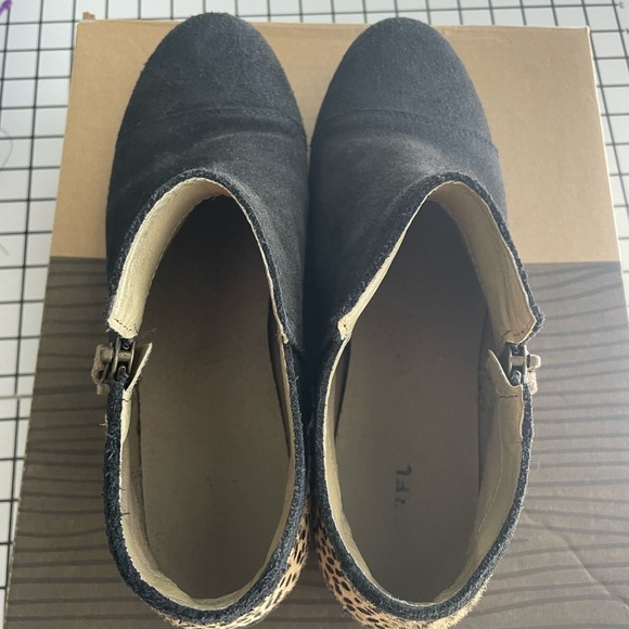 Sorel Major Low Premium Black & Cheetah Suede Ankle Boots/Booties - Picture 5 of 6